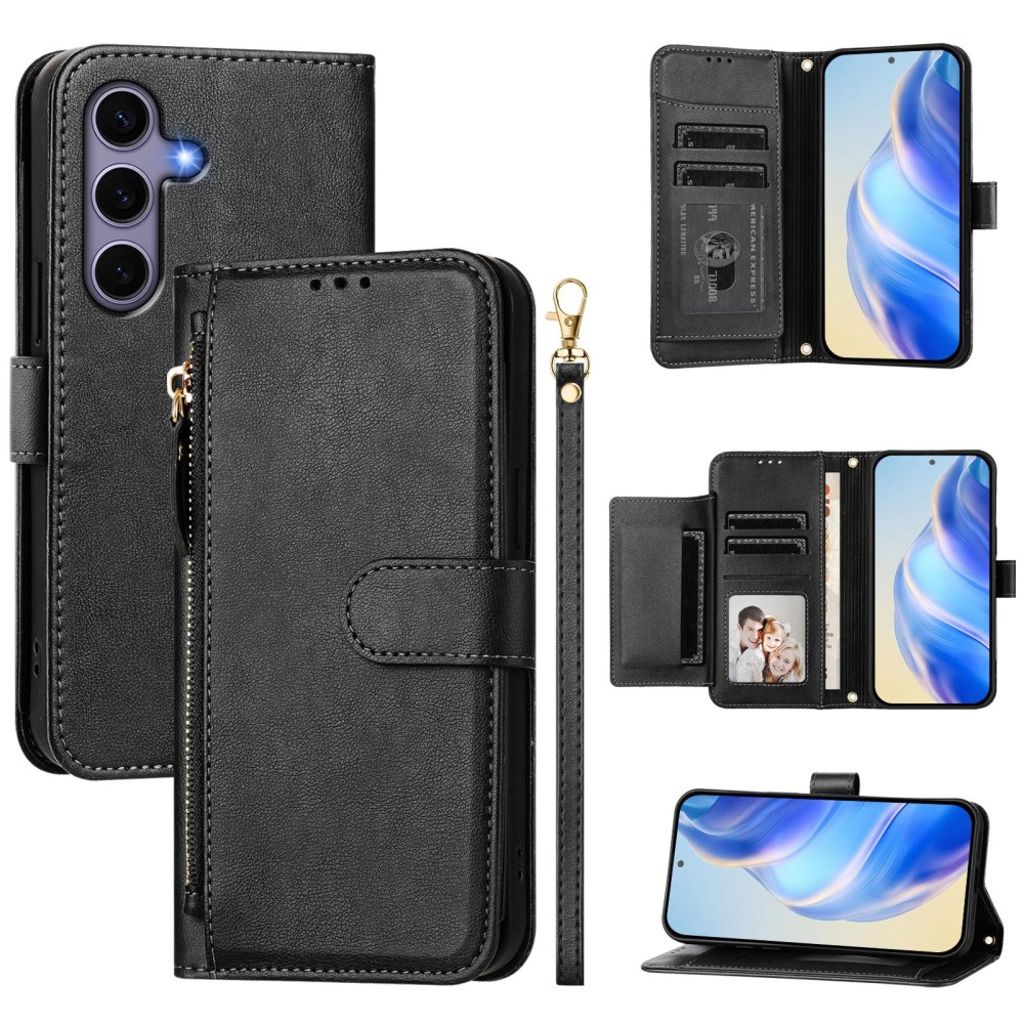 Samsung Galaxy S25 Wallet Cover with Hand grip - Black