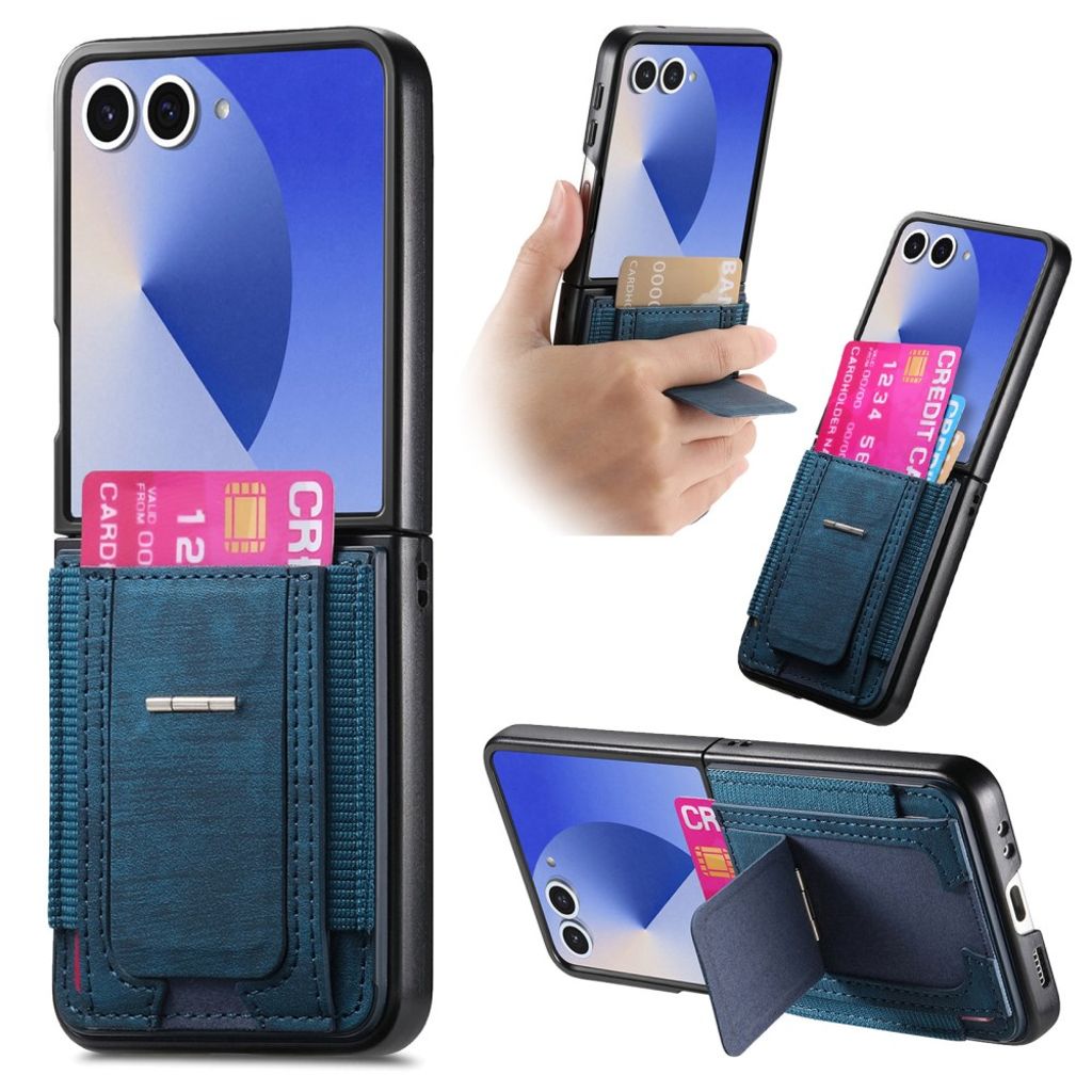 Samsung Galaxy Z Flip7 5G Case with Card Holder - Blue