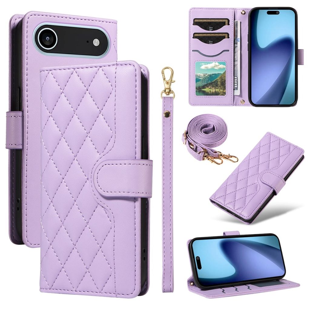 iPhone Air Wallet Cover with strap - Purple