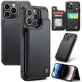 CASEME C22 iPhone 14 Pro Wallet Case RFID Blocking - Black