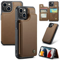 CASEME C22 iPhone 13 Wallet Case RFID Blocking - Brown — CASEME