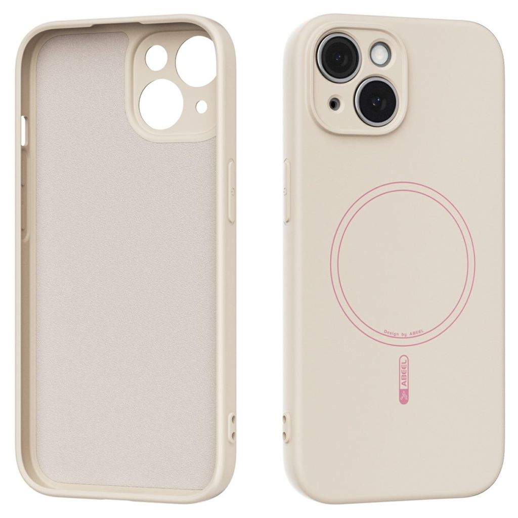 ABEEL iPhone 15 MagSafe Silicone Case - Beige