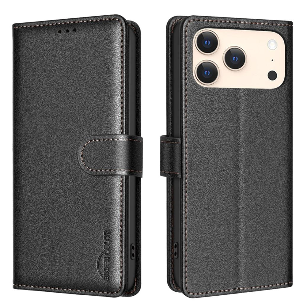 BINFEN COLOR iPhone 18 Pro Max/17 Pro Max Wallet Cover in PU-leather - Black — BINFEN