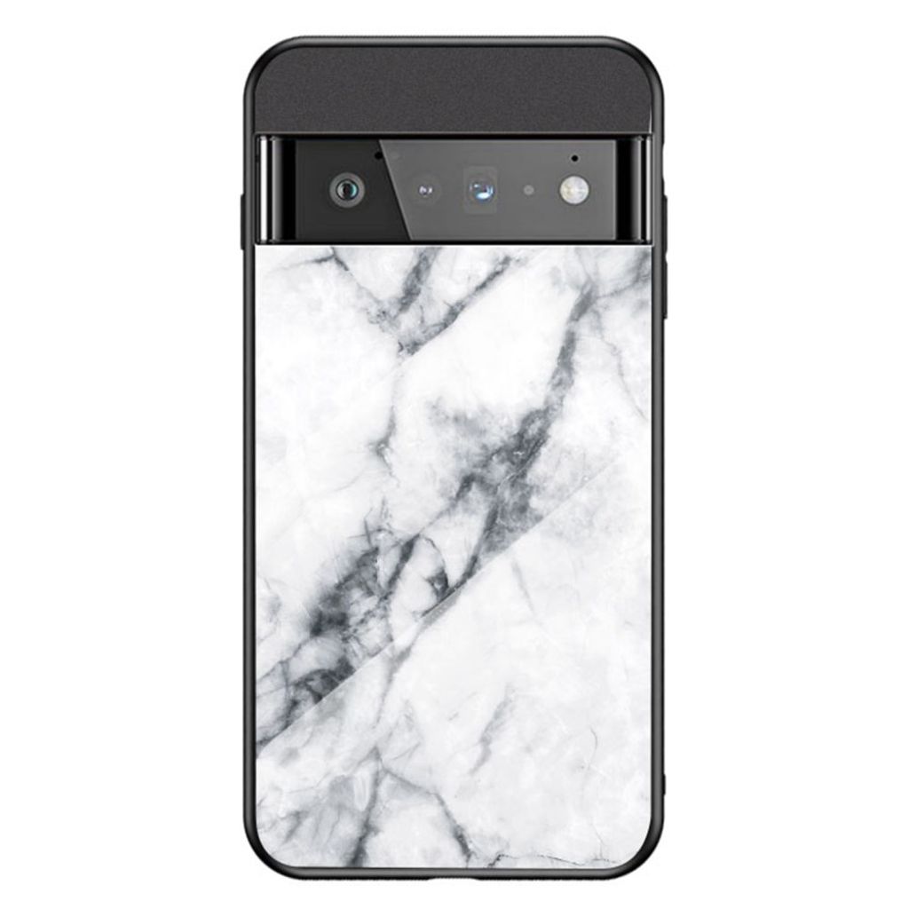 Google Pixel 6 Pro case with marble pattern - White