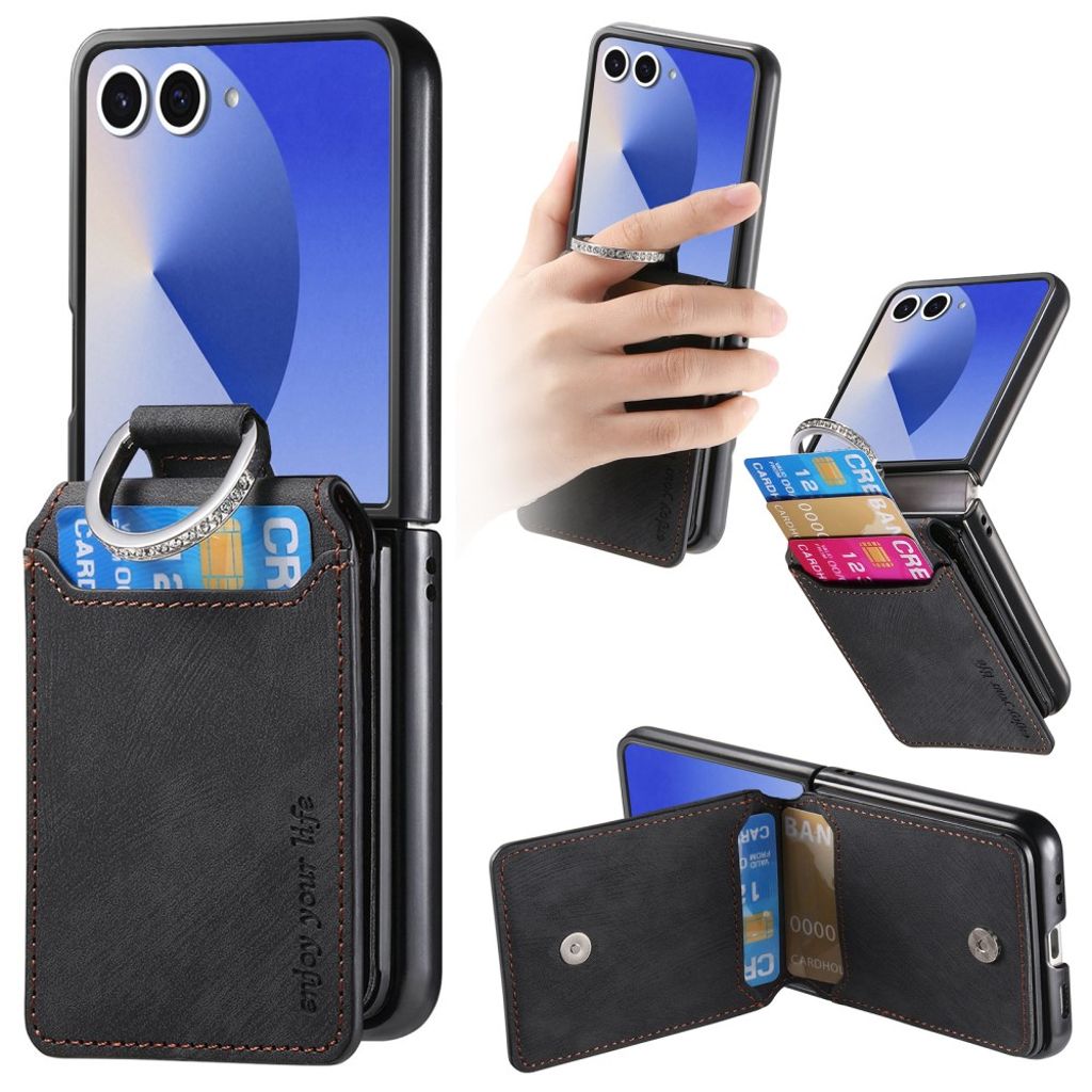 Samsung Galaxy Z Flip7 5G Case with Ring holder - Black