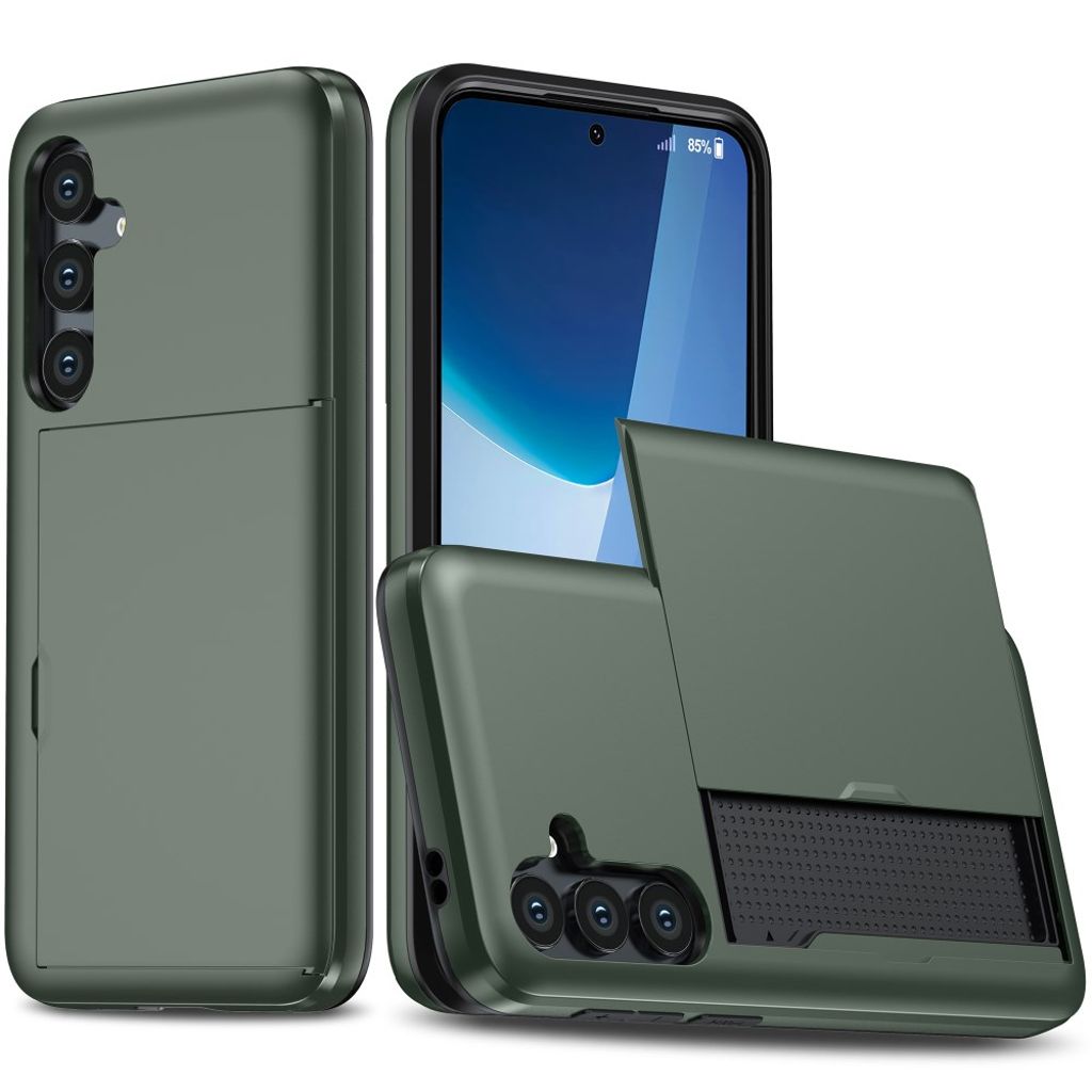 Samsung Galaxy S24 FE Case with Card Holder - Green — Samsung