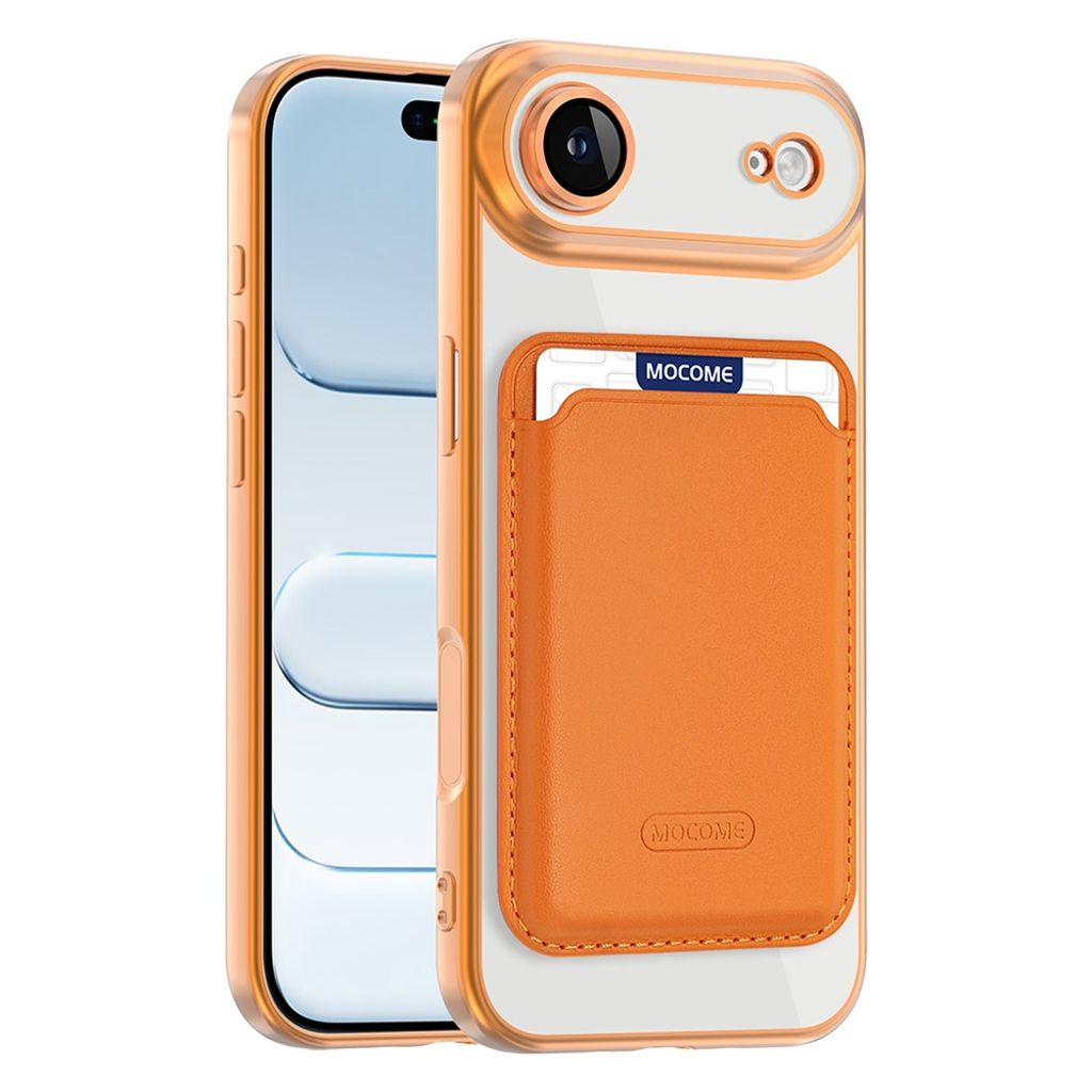 iPhone 17 Air MagSafe Case Detachable Card Holder - Orange