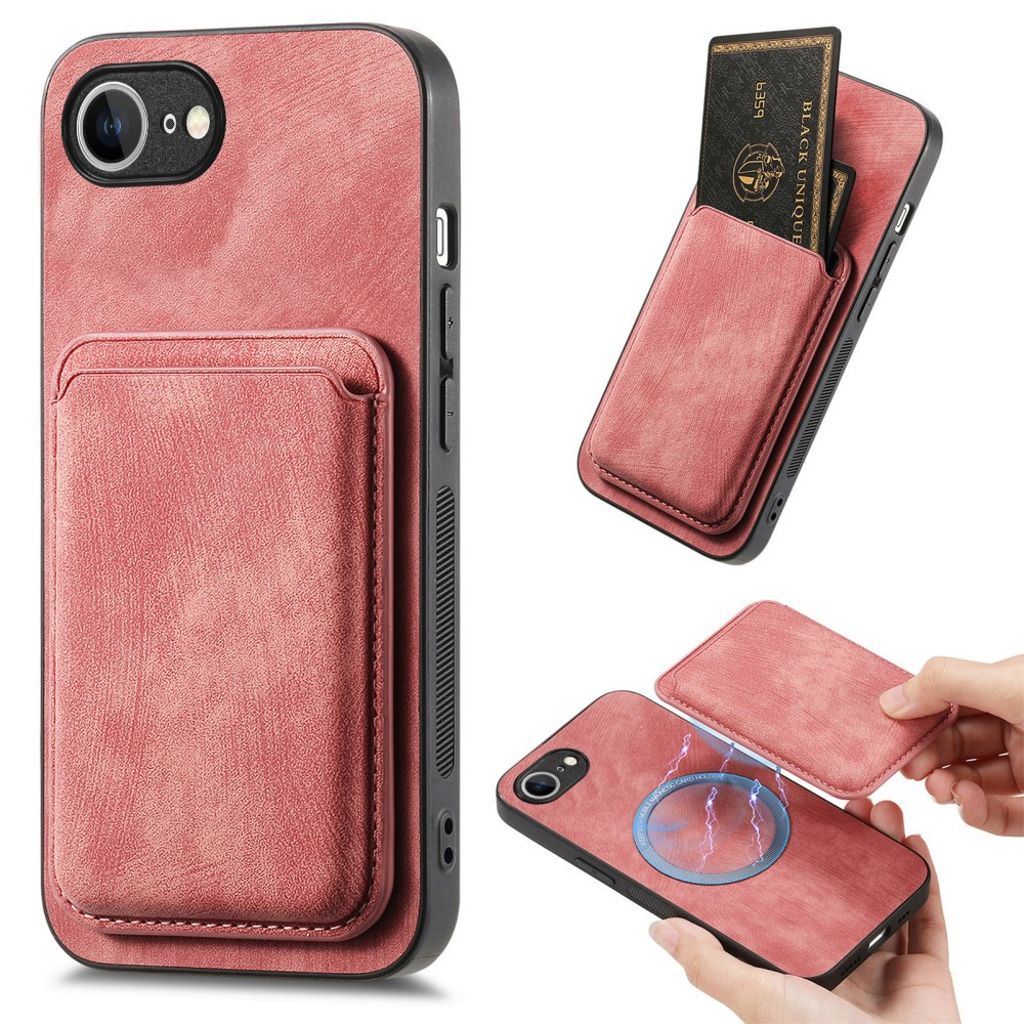 iPhone 17e/16e MagSafe Case with Wallet - Pink — Övrigt