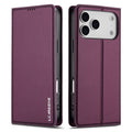 LC.IMEEKE iPhone 17 Pro Wallet Cover - Purple