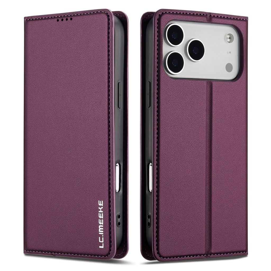 LC.IMEEKE iPhone 17 Pro Wallet Cover - Purple