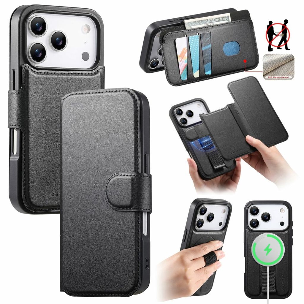 CASENEO iPhone 18 Pro Max/17 Pro Max MagSafe Cover with Wallet - Black — CASENEO