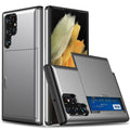 Samsung Galaxy S23 Ultra case with slide card holder - Grey