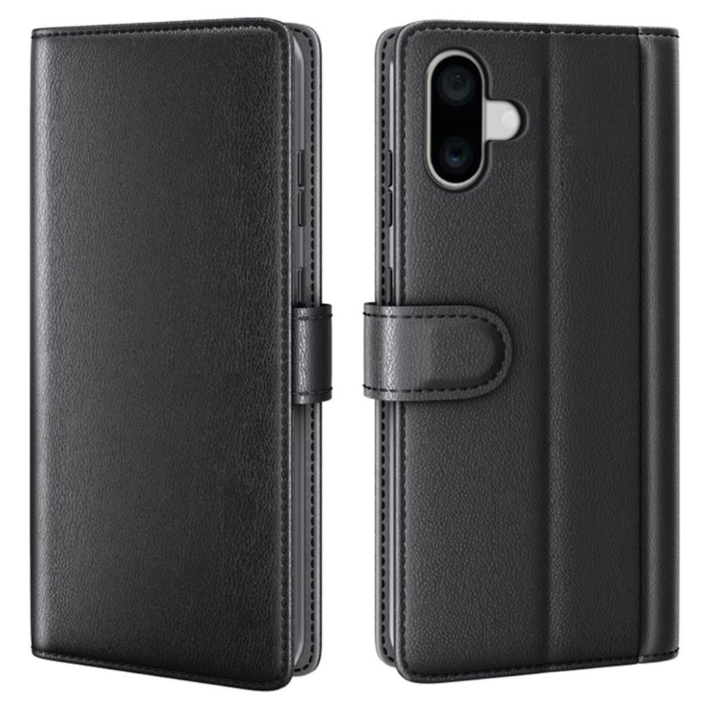 iPhone 16 Case in genuine leather - Black — Övrigt