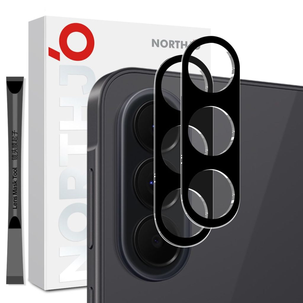 NORTHJO Samsung Galaxy S26 FE Camera Lens Protector 2-Pack - Black — NORTHJO