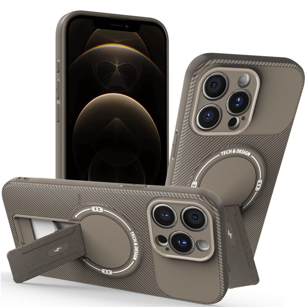 iPhone 12 Pro Case with Stand - Brown