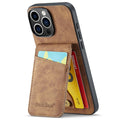 FIERRE SHANN iPhone 16 Pro Case with Card slots - Brown